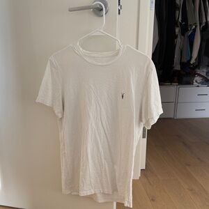 All Saints White Short Sleeve Tee